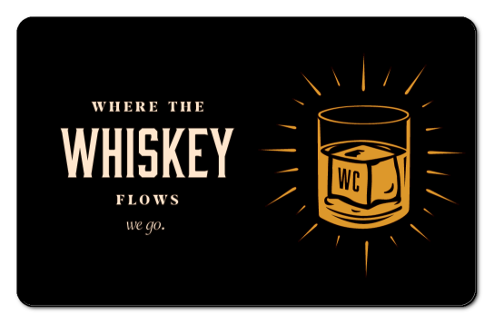 Whisky Cake logo on a barn
